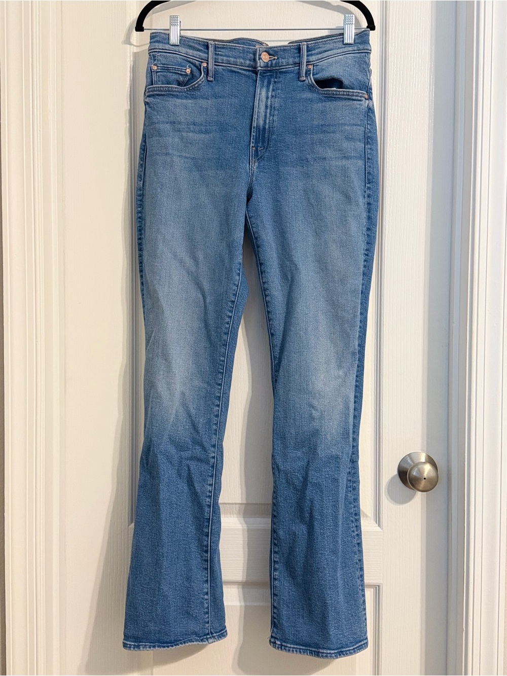 MOTHER Outsider Sneak Mid Wash Bootcut Denim LA Cool Girl Wash Jeans Size 31